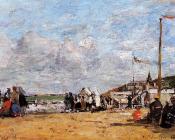 尤金 布丹 : Trouville, Beach Scene
